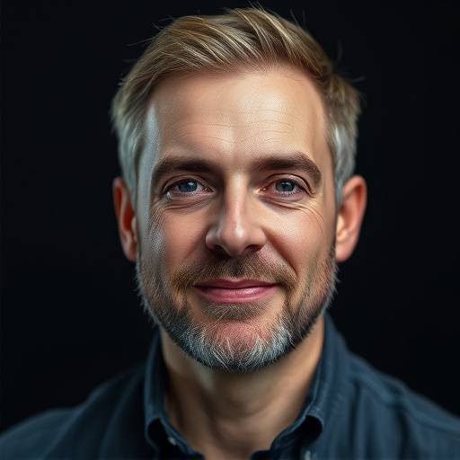 Portrait of Samuel Dubois, Chief Technology Officer, with a tech-savvy expression.